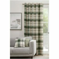 Fusion Green Balmoral Check Eyelet Curtains -Fusion Shop unnamed file 162