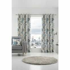 Fusion Duck Egg Sander Eyelet Curtains