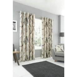 Fusion Grey Ensley Eyelet Curtains
