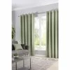 Fusion Green Sorbonne Eyelet Curtains