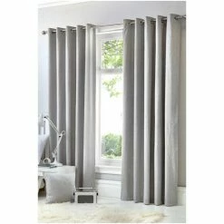 Fusion Silver Sorbonne Eyelet Curtains -Fusion Shop unnamed file 226
