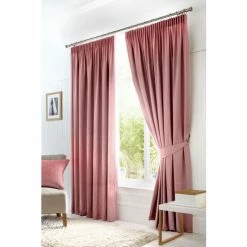 Fusion Pink Dijon Pencil Pleat Curtains