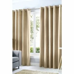 Fusion Natural Sorbonne Eyelet Curtains