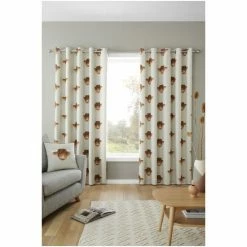 Fusion Natural Highland Cow Eyelet Curtains -Fusion Shop unnamed file 332