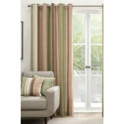 Fusion Green Whitworth Eyelet Curtains