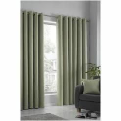 Fusion Green Strata Eyelet Dim Out Curtains Eyelet Curtains -Fusion Shop unnamed file 360