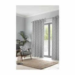 Fusion Silver Navaho Cotton Eyelet Curtains 4 Fusion Silver Navaho Cotton Eyelet Curtains -Fusion Shop unnamed file 365