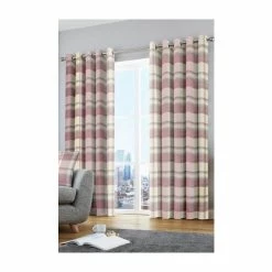 Fusion Natural Balmoral Check Lined Eyelet Curtains -Fusion Shop unnamed file 43