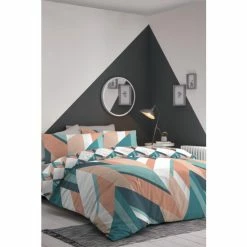 Fusion Teal Blue Anderson Duvet Cover And Pillowcase Set