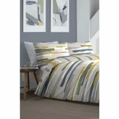 Fusion Green Clifton Duvet Cover And Pillowcase Set