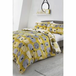 Fusion Yellow Dotty Sheep Duvet Cover And Pillowcase Set