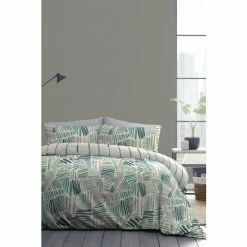 Fusion Green Mona Duvet Cover And Pillowcase Set