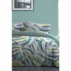 Fusion Green Akito Duvet Cover And Pillowcase Set