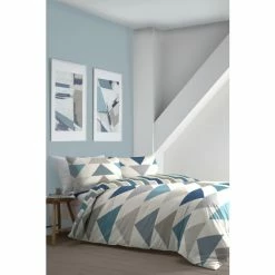 Fusion Blue Loxton Duvet Cover And Pillowcase Set