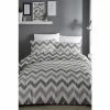 Fusion Grey Chevron Duvet Cover And Pillowcase Set