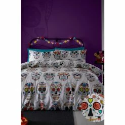 Fusion Multi Halloween Skulls Duvet Cover And Pillowcase Set -Fusion Shop unnamed file 589