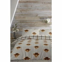 Fusion Yellow Highland Cow Duvet Cover And Pillowcase Set