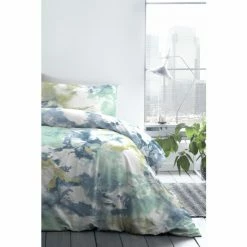 Fusion Blue Tie Dye Easy Care Duvet Cover And Pillowcase Set