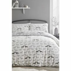 Fusion Grey Snug Dudley Love Duvet Cover And Pillowcase Set
