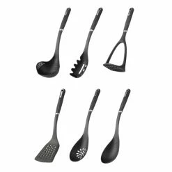 Fusion Set Of 6 Black Nylon Utensils 2 Fusion Set Of 6 Black Nylon Utensils -Fusion Shop unnamed file 770