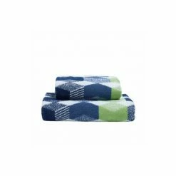 Fusion Blue Hexagon Jacquard Towel -Fusion Shop unnamed file 849